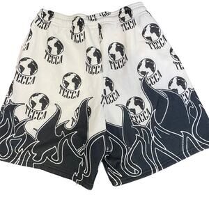 Worldwide Youth x Lil Tecca Black & White Flame Athletic Shorts Medium